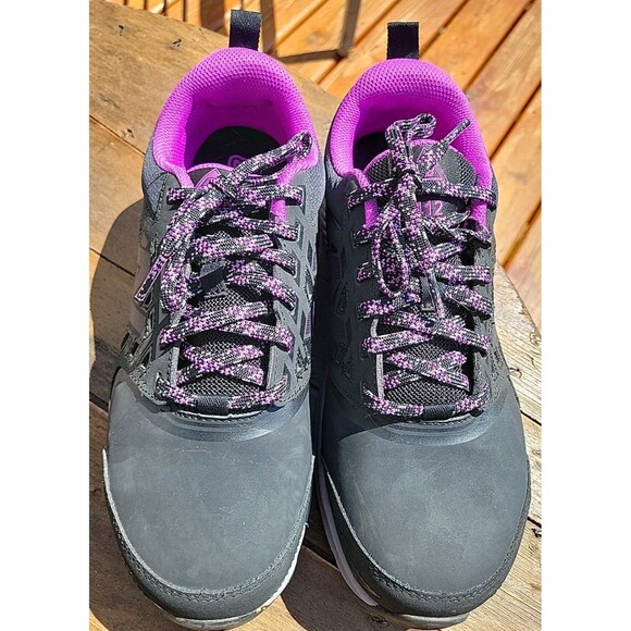 New Balance WID412P1 Black Purple Alloy Toe Work Shoes Women's Size 9 B - Picture 1 of 9